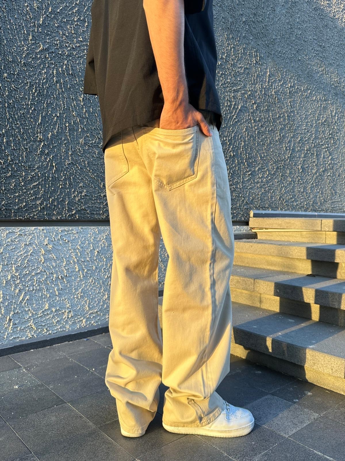 Summer Beige Baggy Pantolon