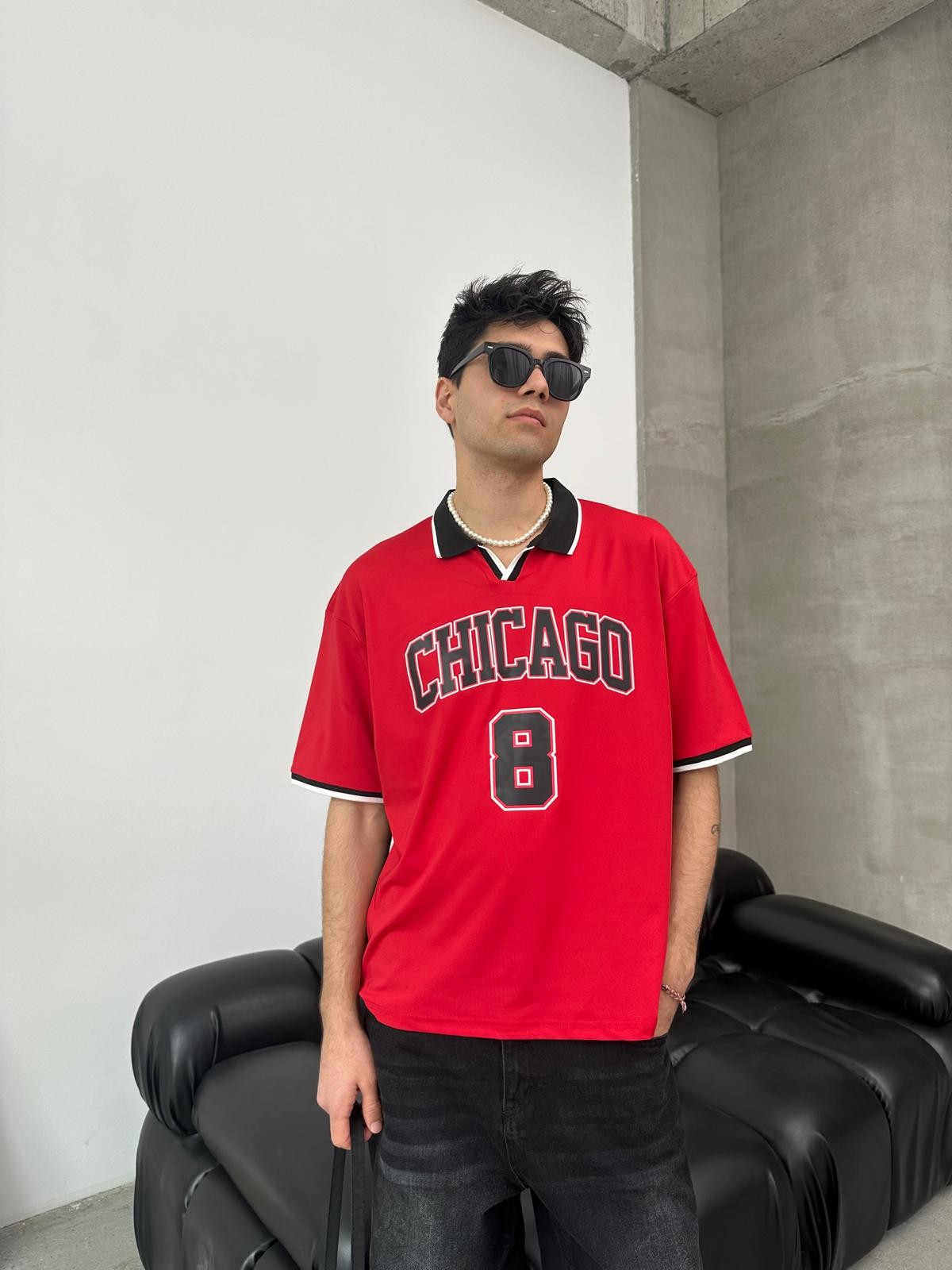 Chicago Baskılı Polo Yaka Forma