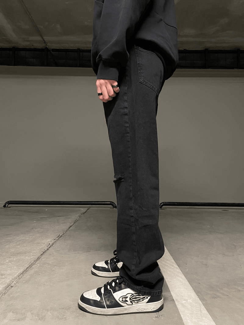 Yırtık Detay Loose Fit Jean