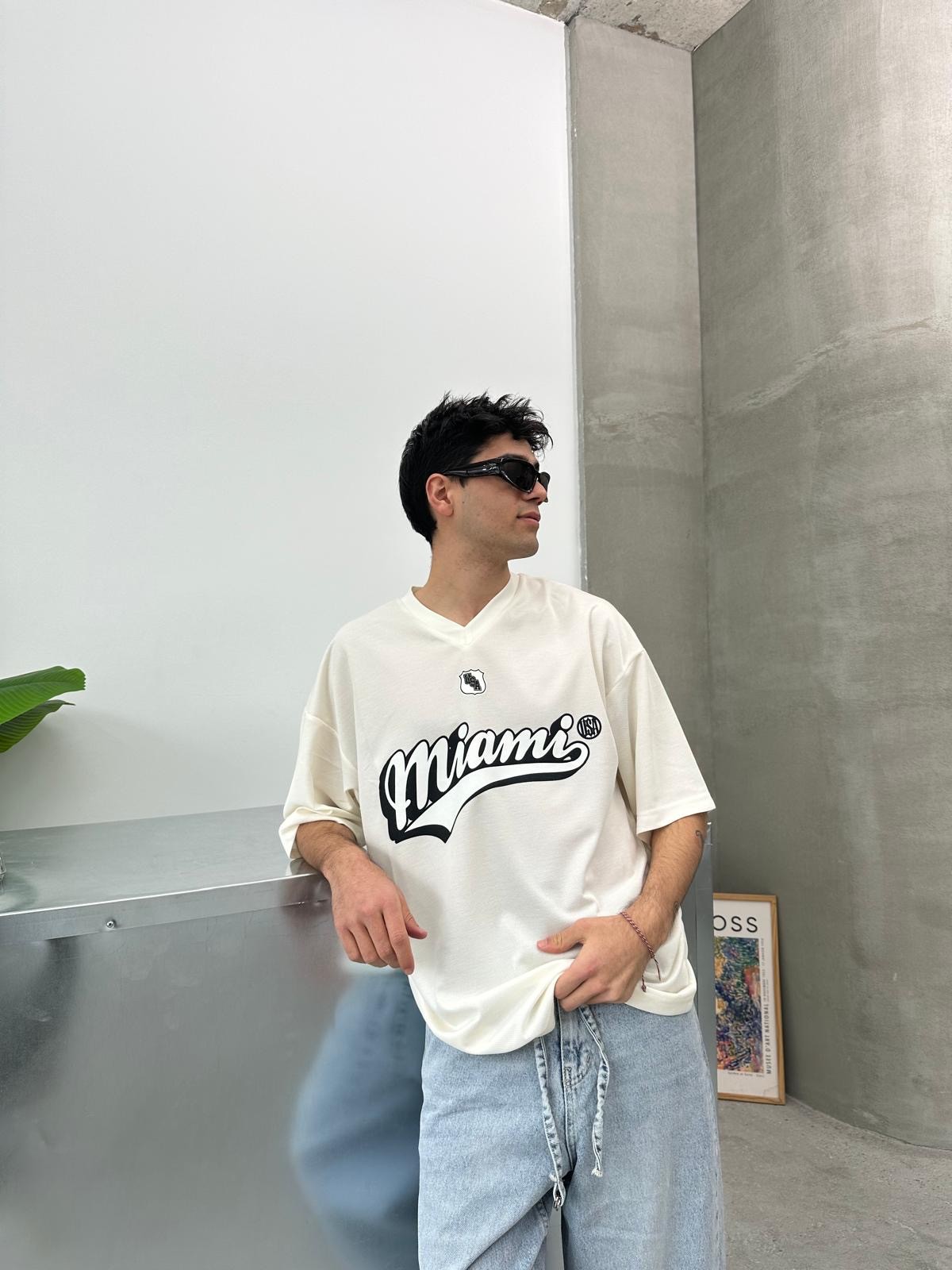 Miami 83 Baskılı Beyaz Forma