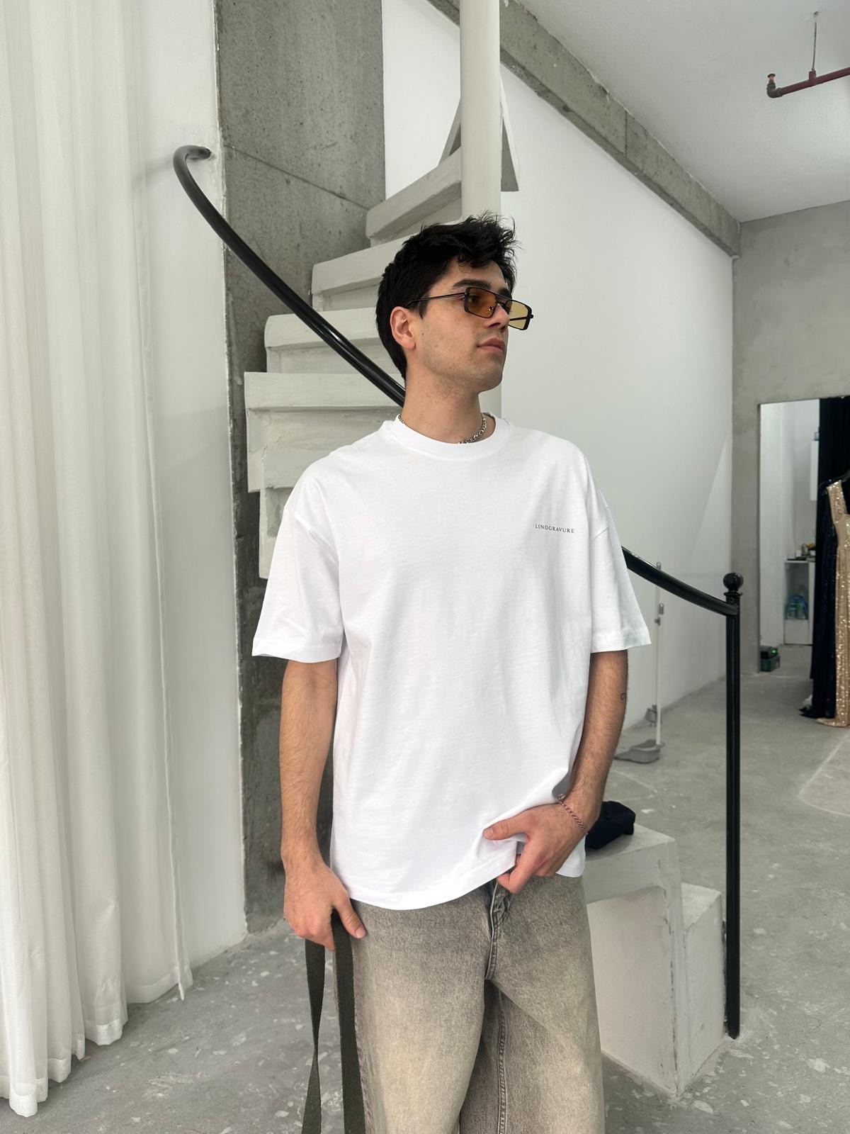 Lino Summer Vibe Chill Beyaz T-Shirt