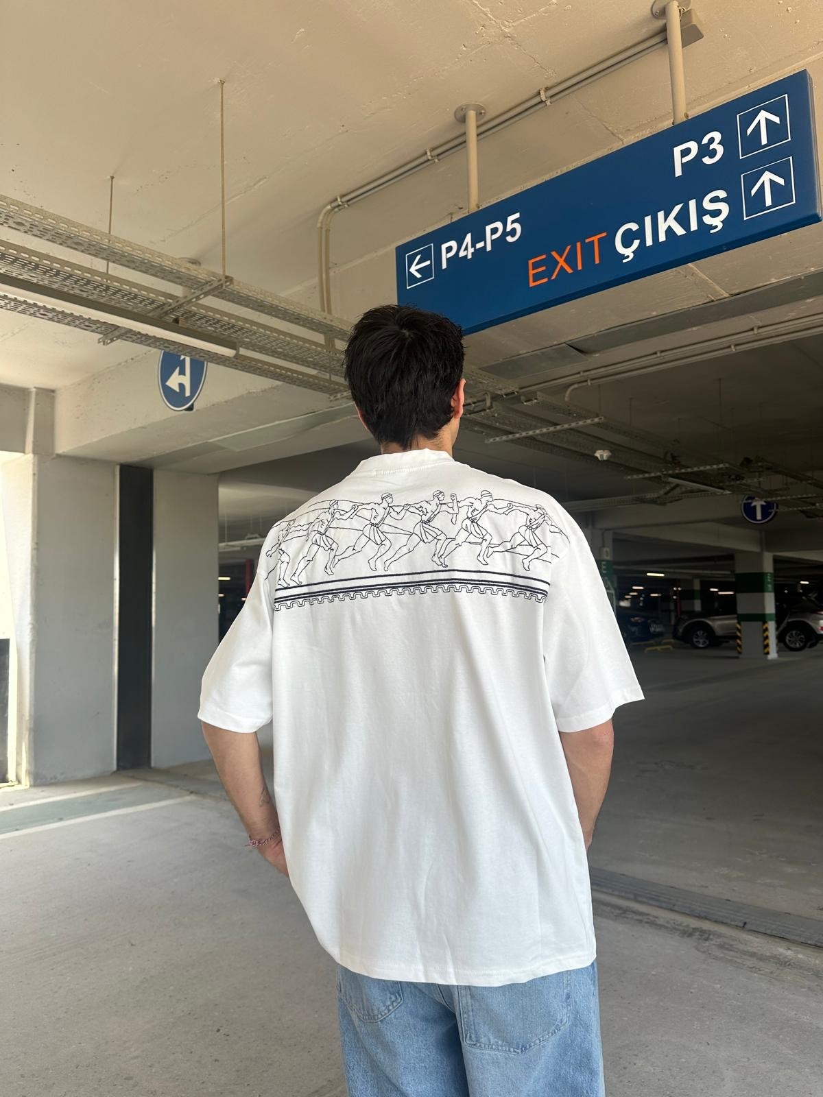 Human Nakışlı Oversize T-Shirt