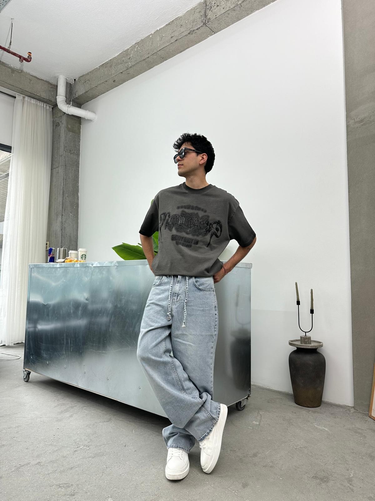 Shoot Now Füme Oversize T-Shirt