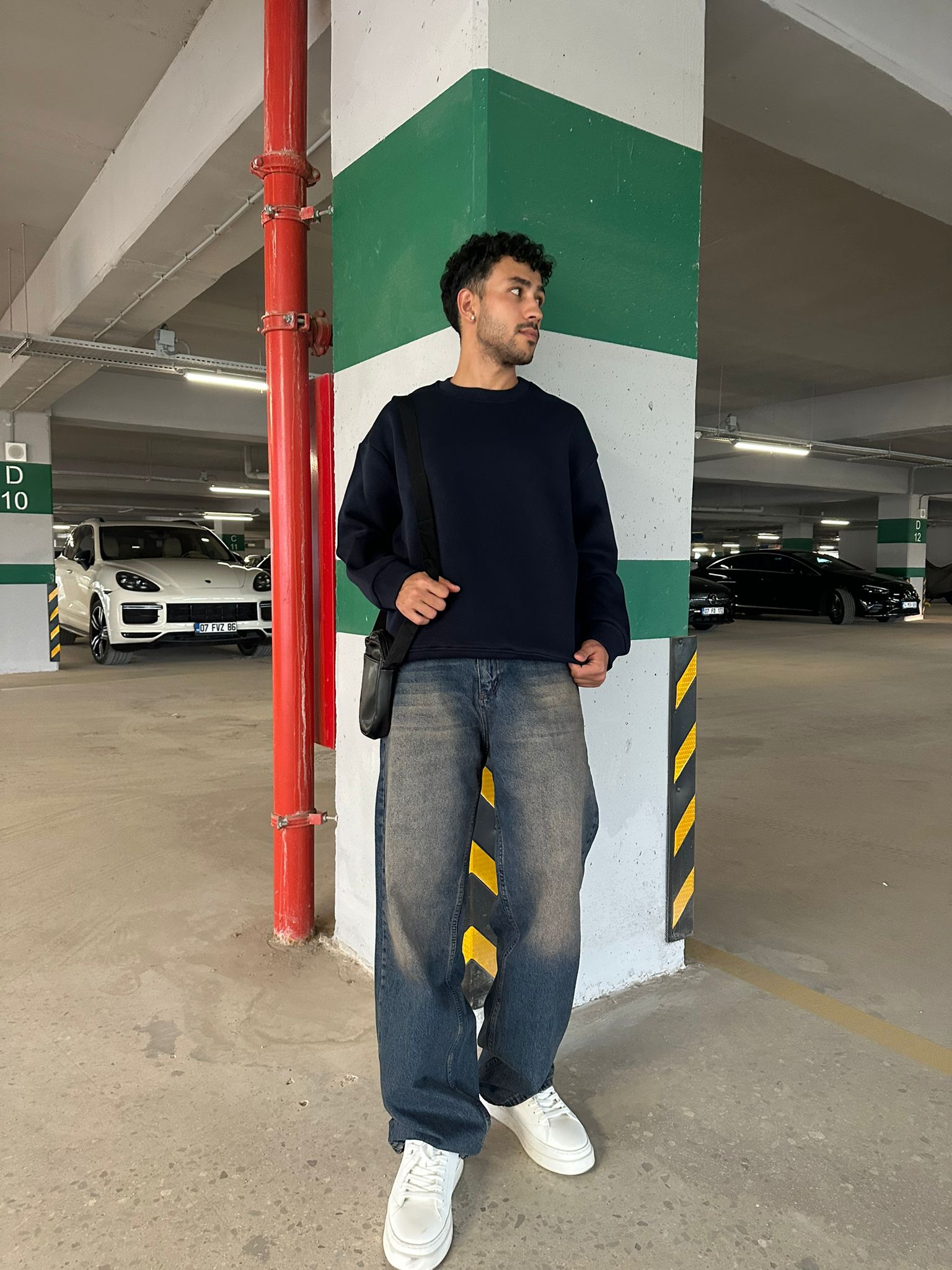 Basıc Oversize Sweatshirt - lacivert