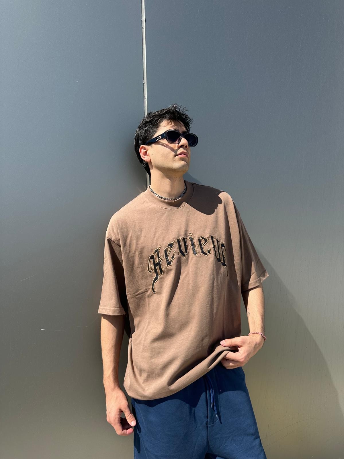 Arabic Font Brown Oversize T-Shirt