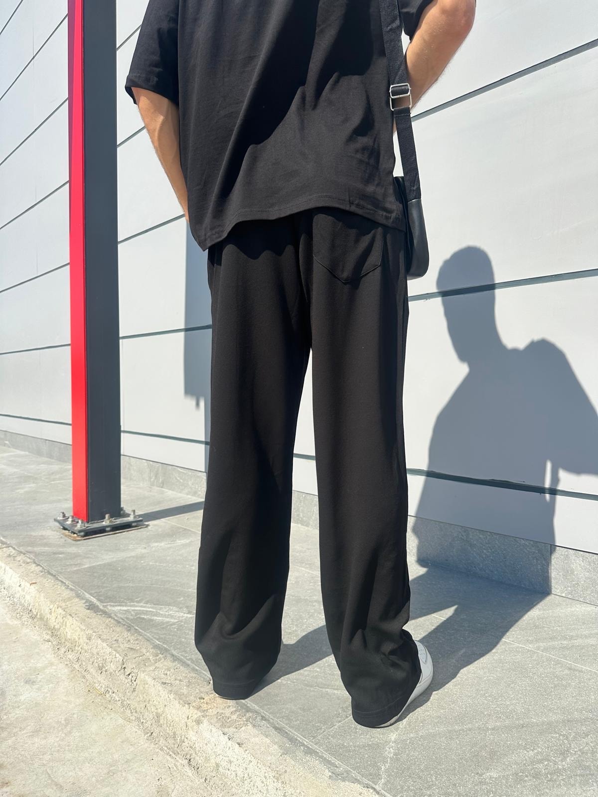 Çımalı Siyah Baggy Eşofman