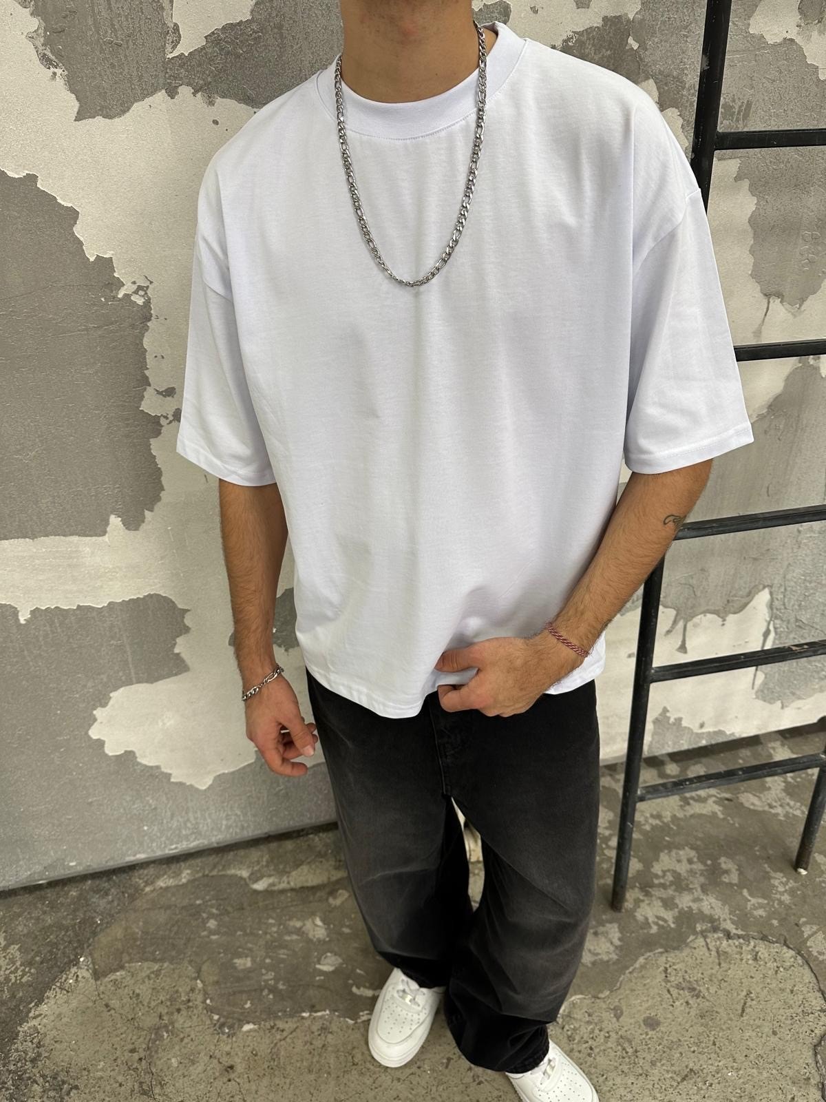 Znc Basıc Oversize T-Shirt - Beyaz