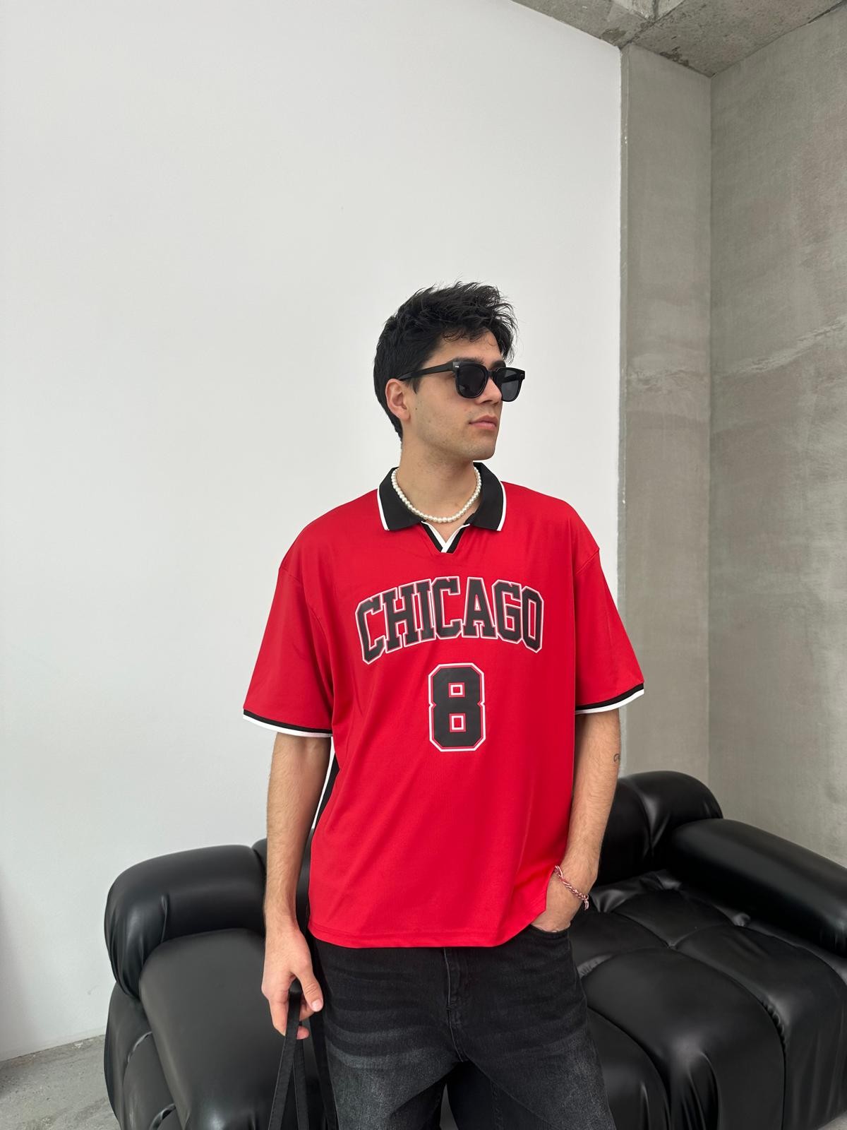 Chicago Baskılı Polo Yaka Forma