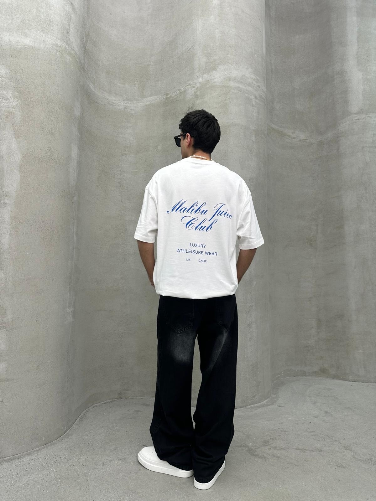 Malibu Juice Club Back Print White T-Shirt