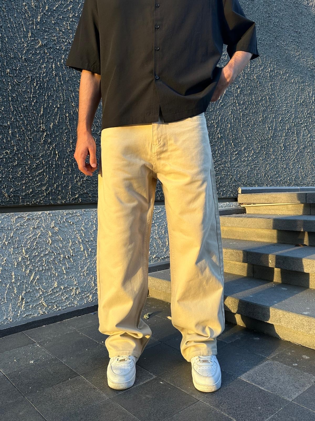 Summer Beige Baggy Pantolon
