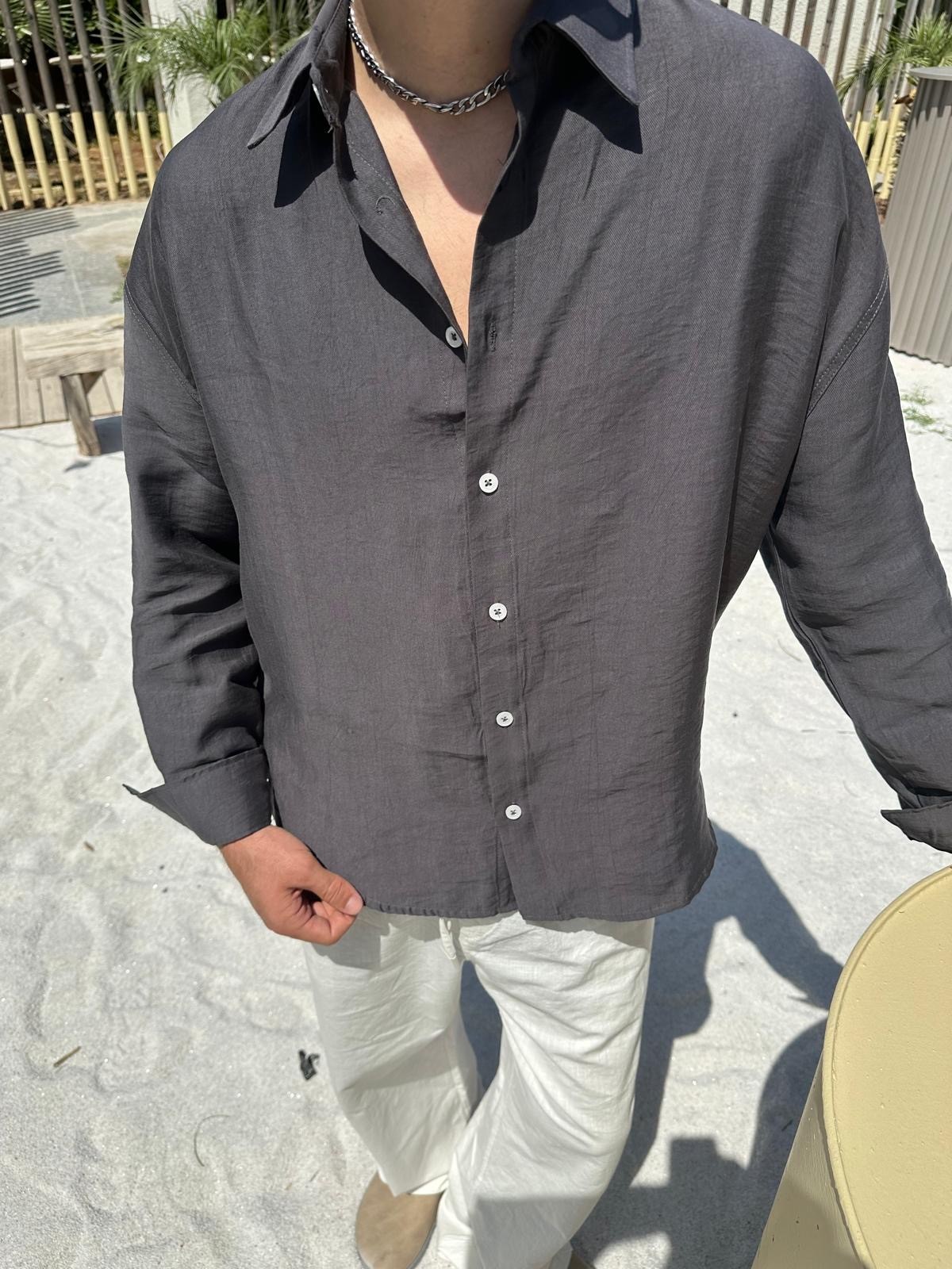 Füme Sand Vibes Keten Gömlek