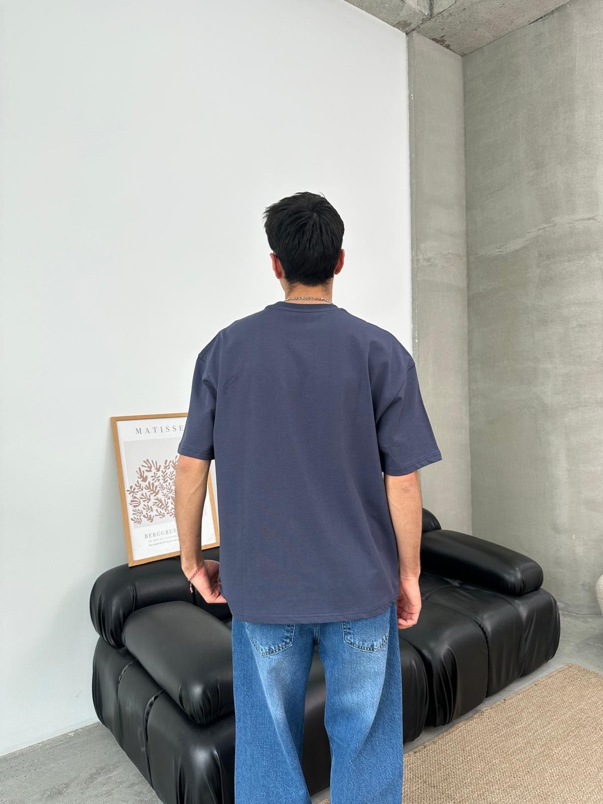 Vegas Taş Detaylı Füme T-Shirt