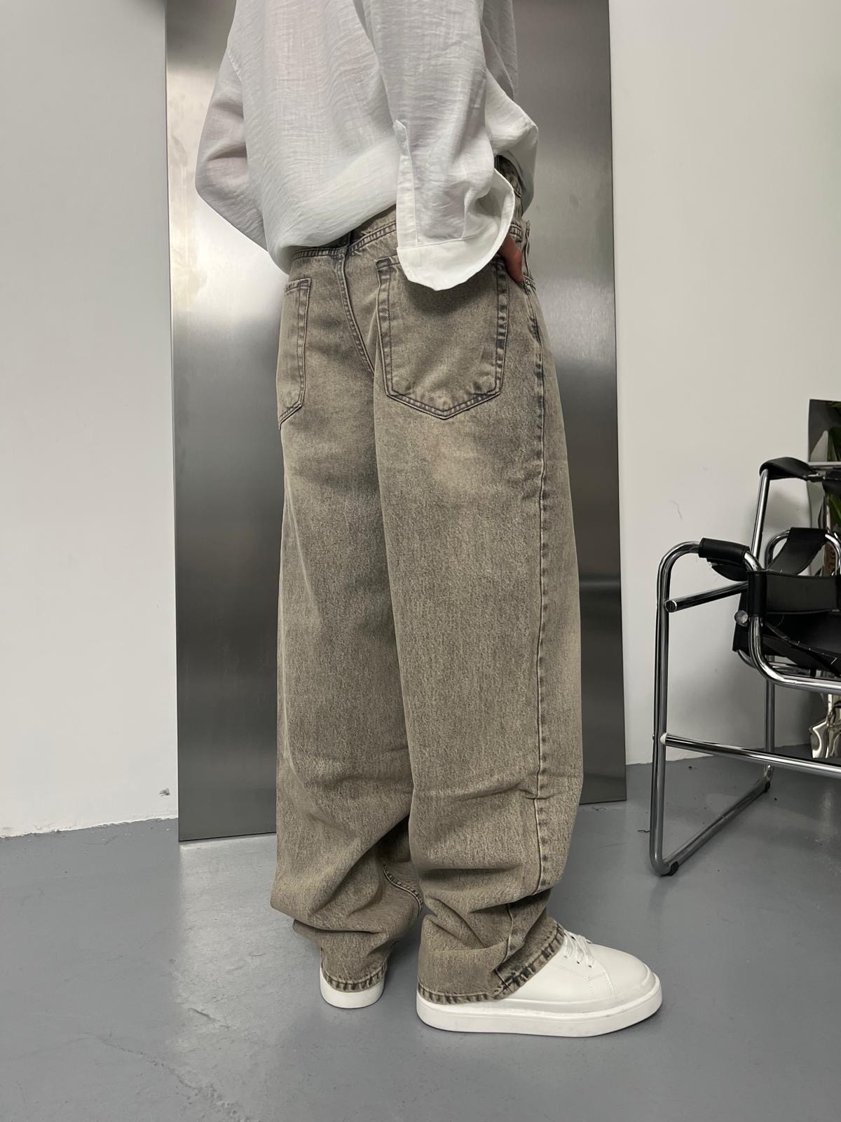 Brown Fresh Baggy Washed Pantolon