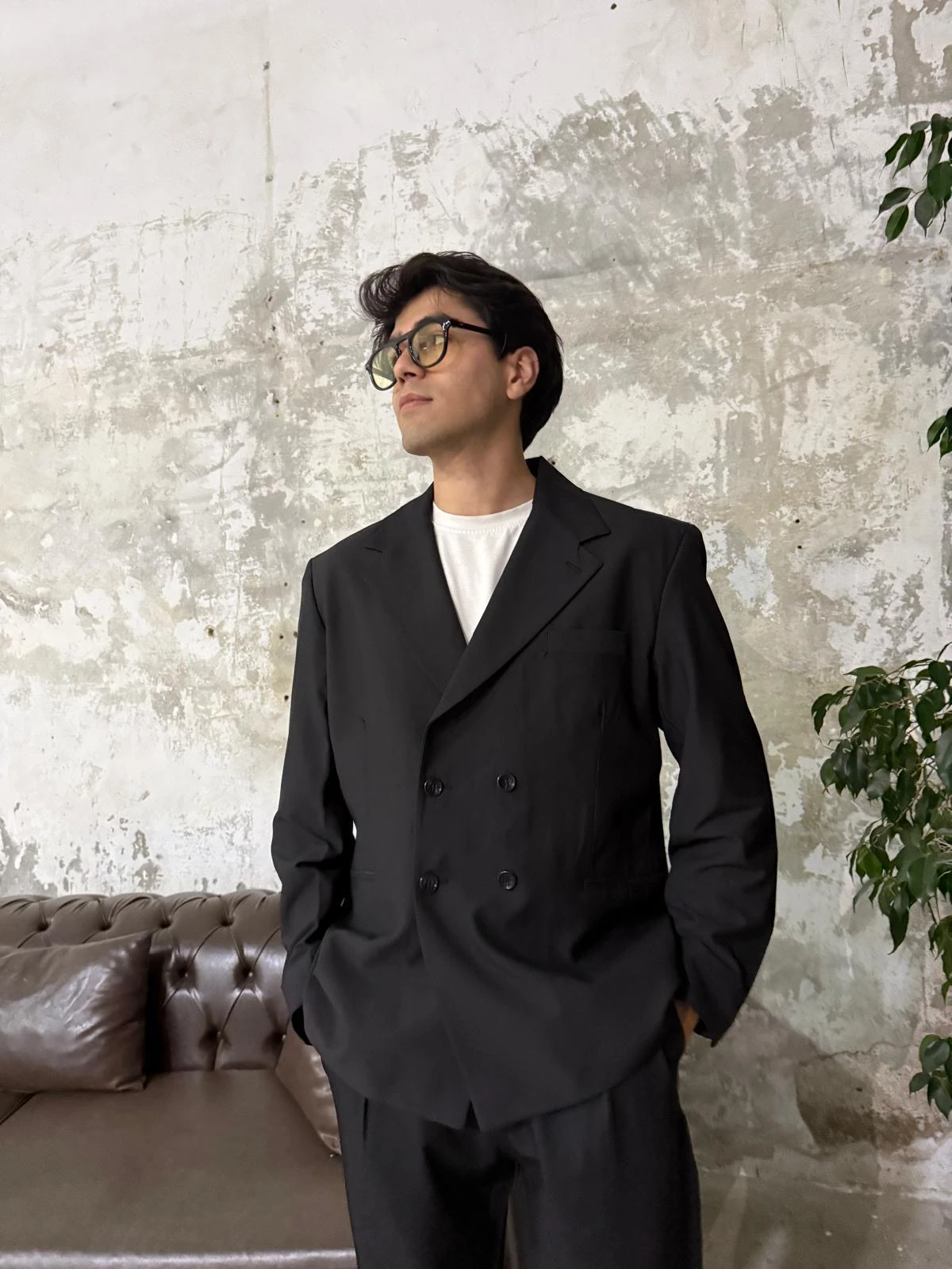 Bol Kalıp Kumaş Pantolon+ Ceket Takım