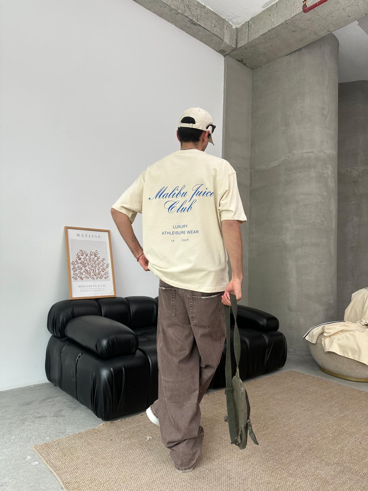 Malibu Juice Club Back Print Beigie T-Shirt