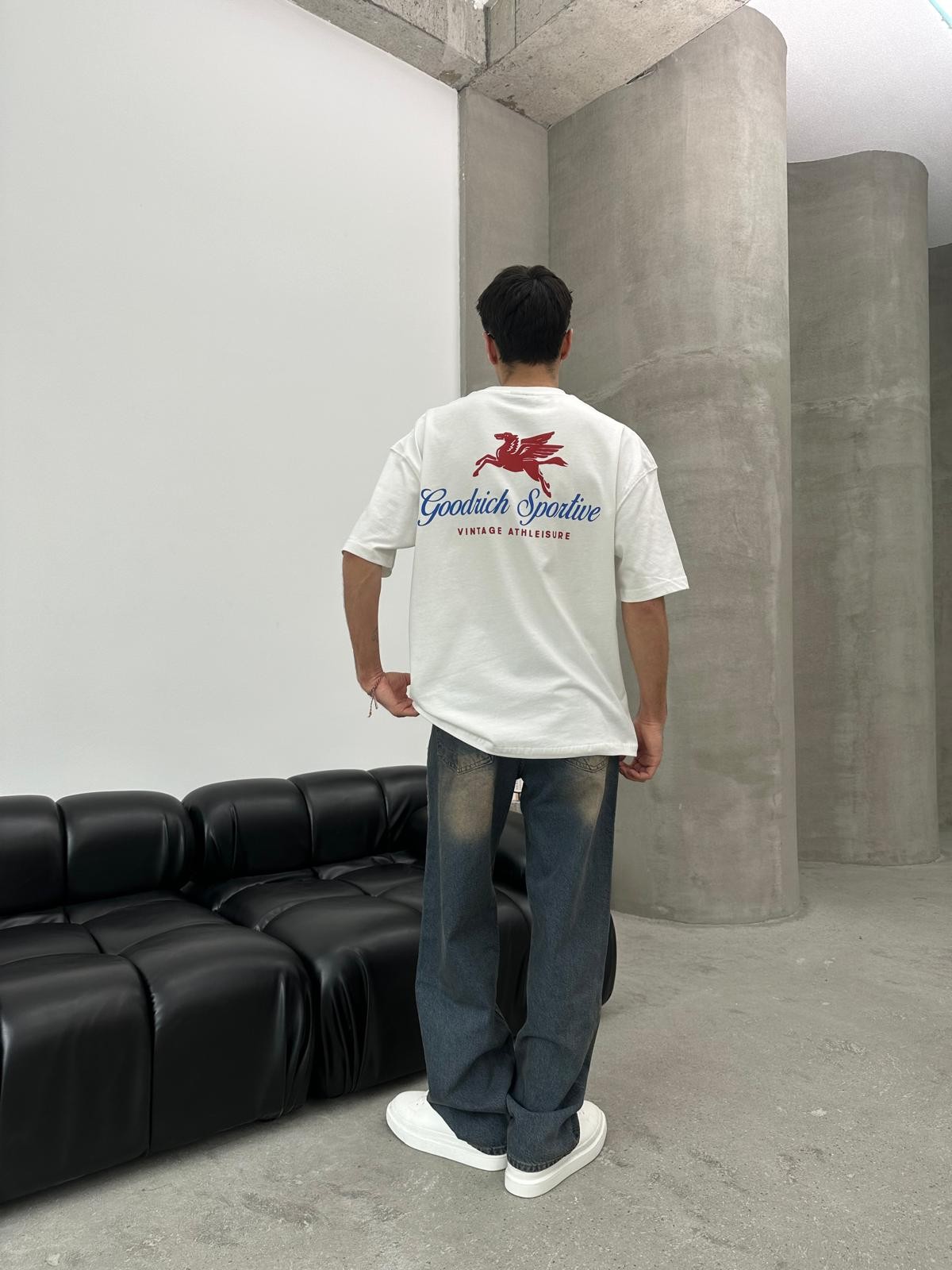 Goodrich Sportive Back Print White T-Shirt