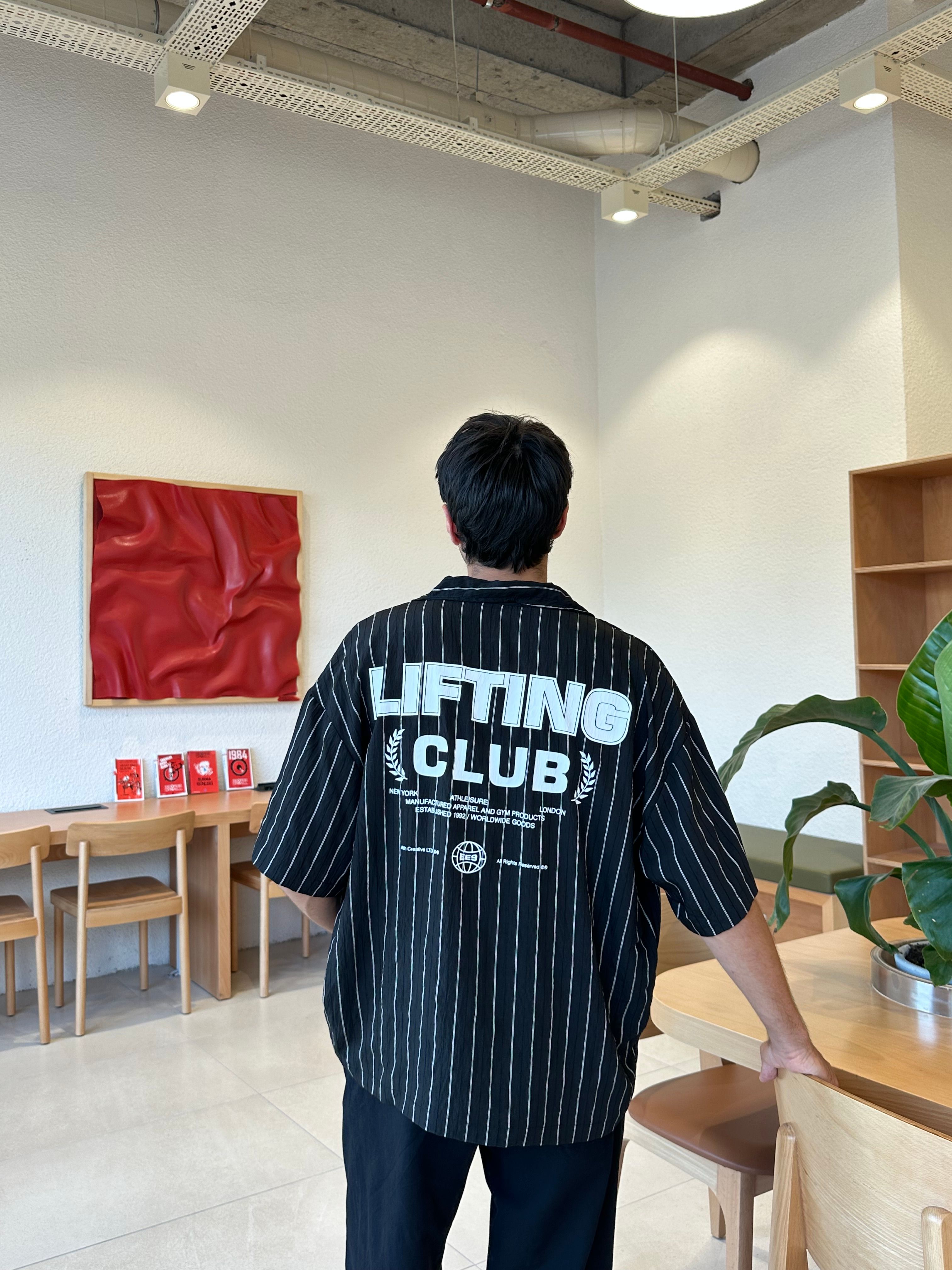 Lıftıng Club Çizgili Oversize Gömlek