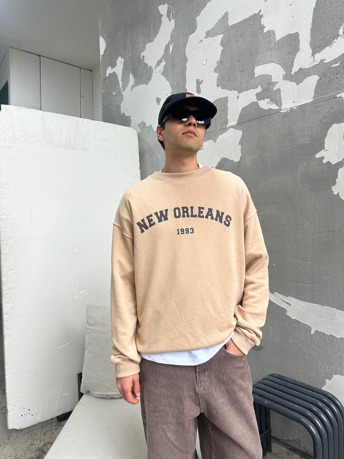 New Orleans Bej Sweatshirt