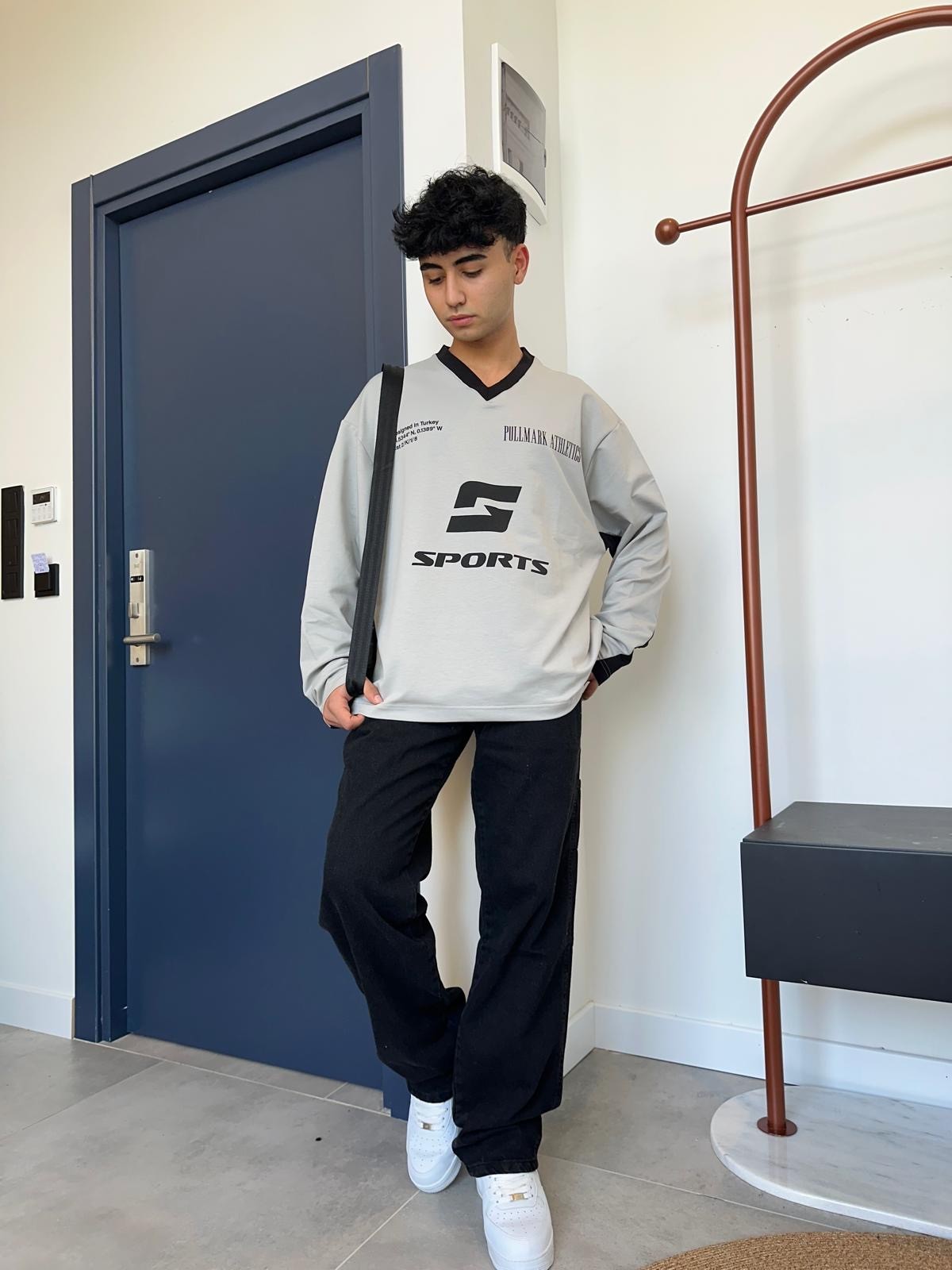 Sports Print Grey Oversize Forma