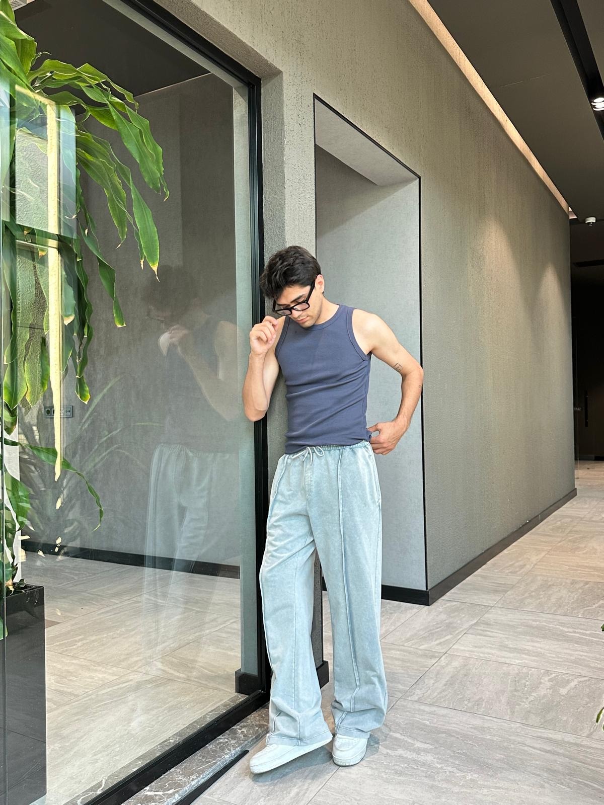 Antrasit Tank Top Atlet