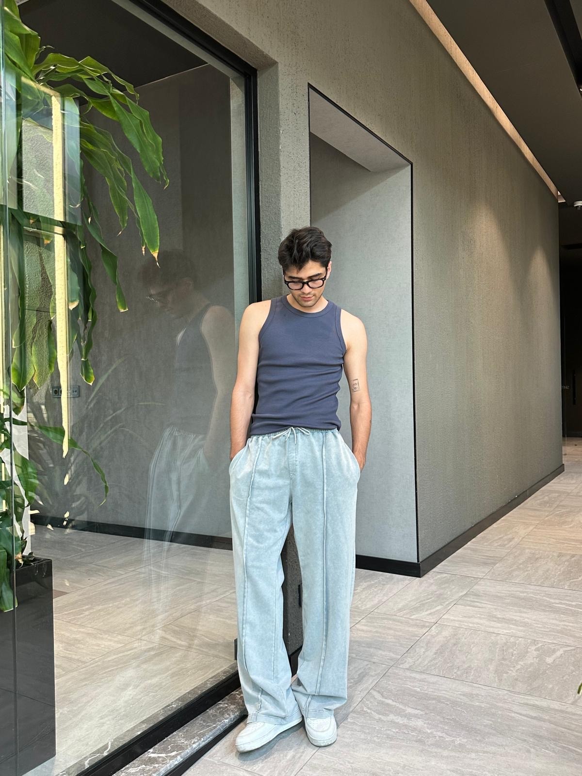 Antrasit Tank Top Atlet