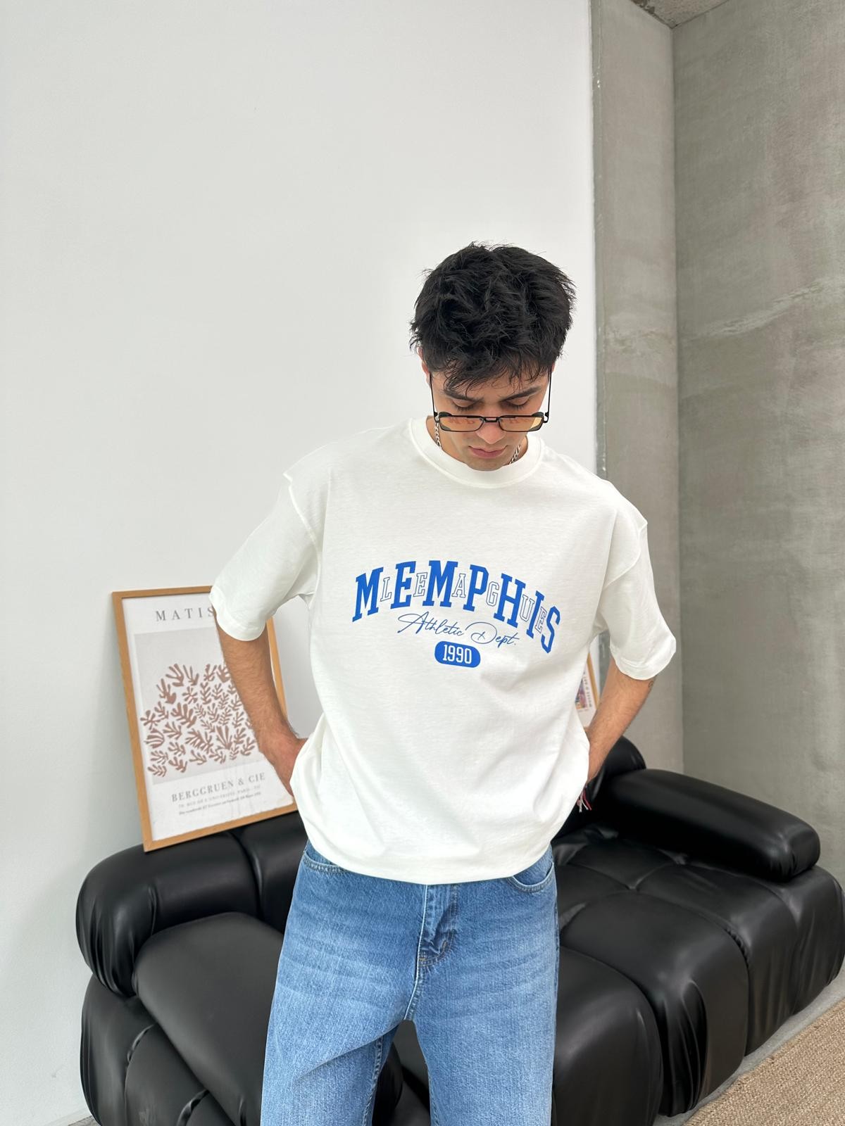 Memphis 1990 Beyaz Oversize T-Shirt 