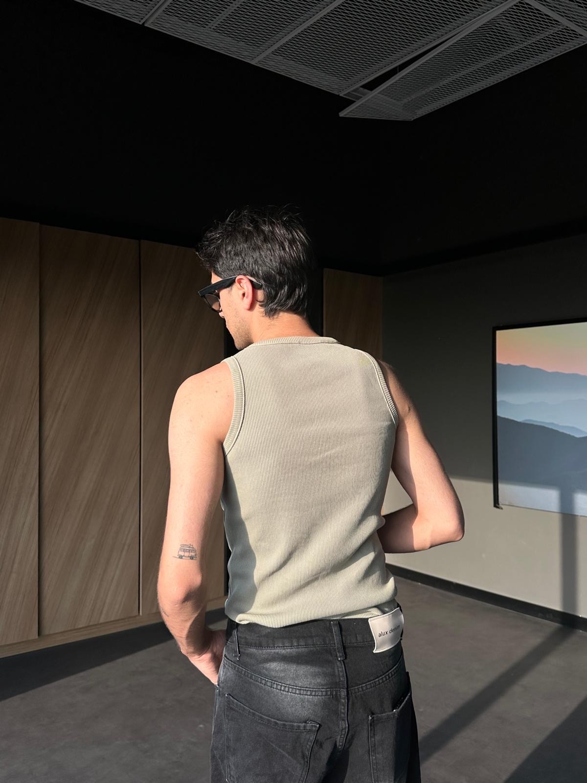 Haki Tank Top Atlet