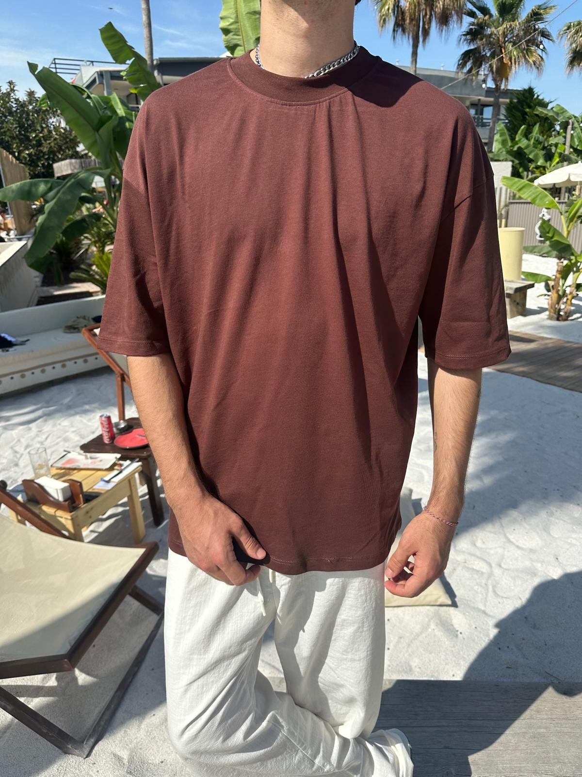 Acı Kahve Sand Vibes Basic T-Shirt