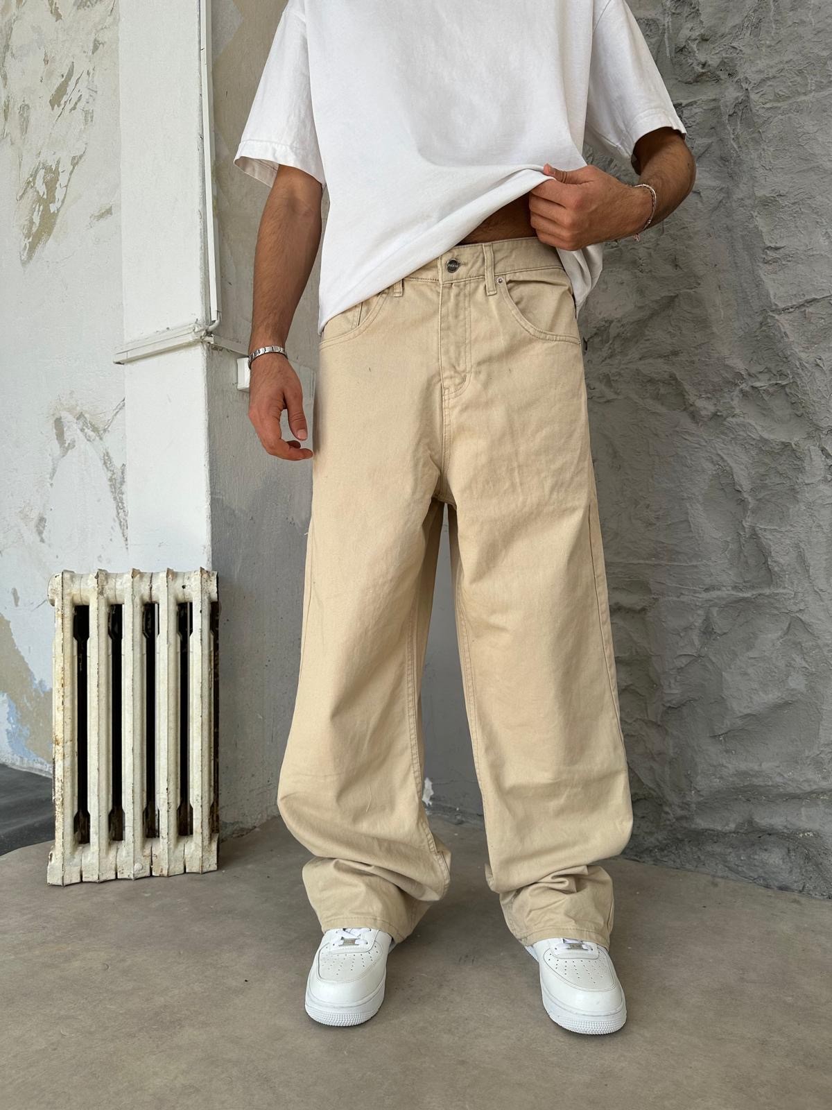 Old Money Gabardin Bej Kumaş Pantalon