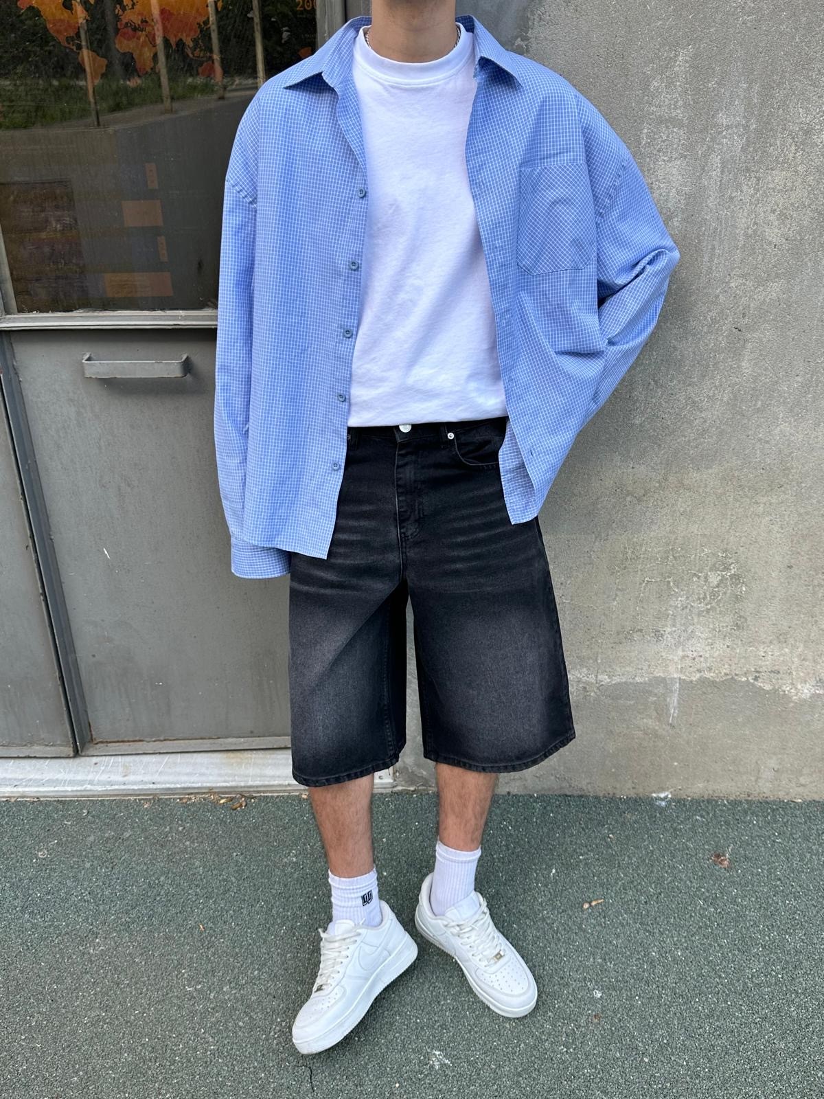 Vintage Washed Tint Kot Şort Alx