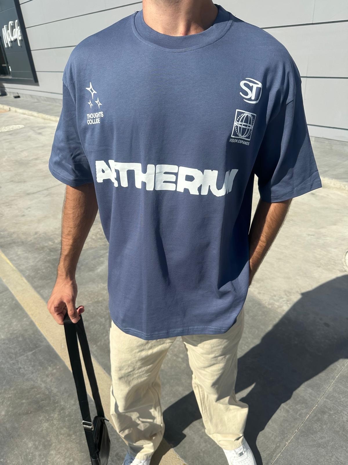 Aetherum Füme Baskılı Oversize T-Shirt