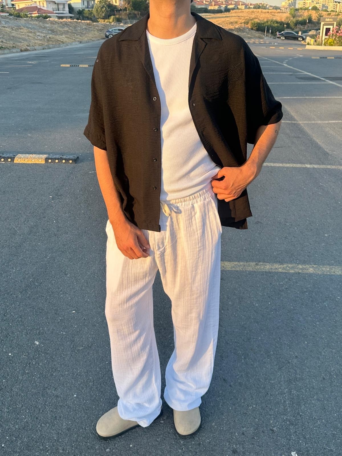 Summer Vibe Beyaz Dökümlü Fresh Pantolon
