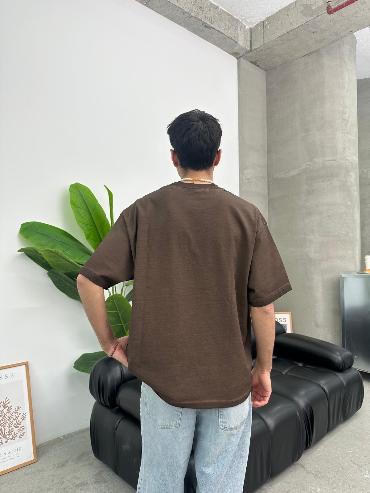Shoot Now Kahve Oversize T-Shirt 
