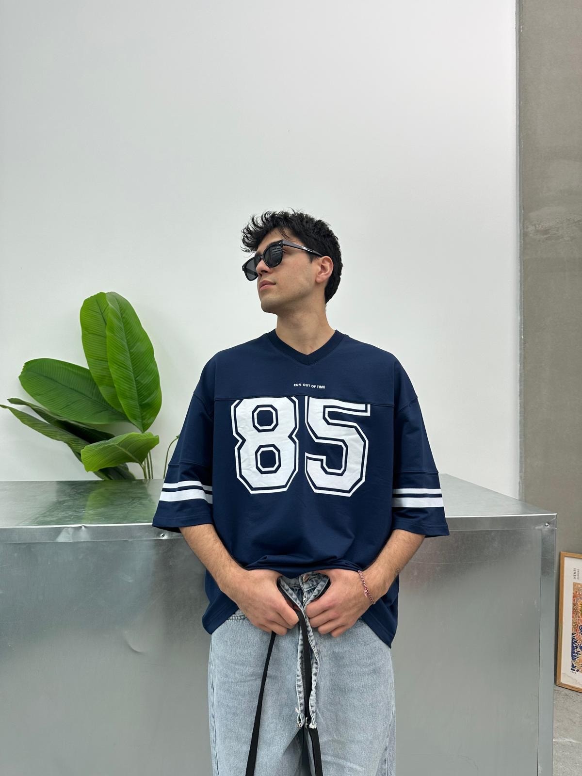 Run Of 85 Baskılı Oversize T-Shirt