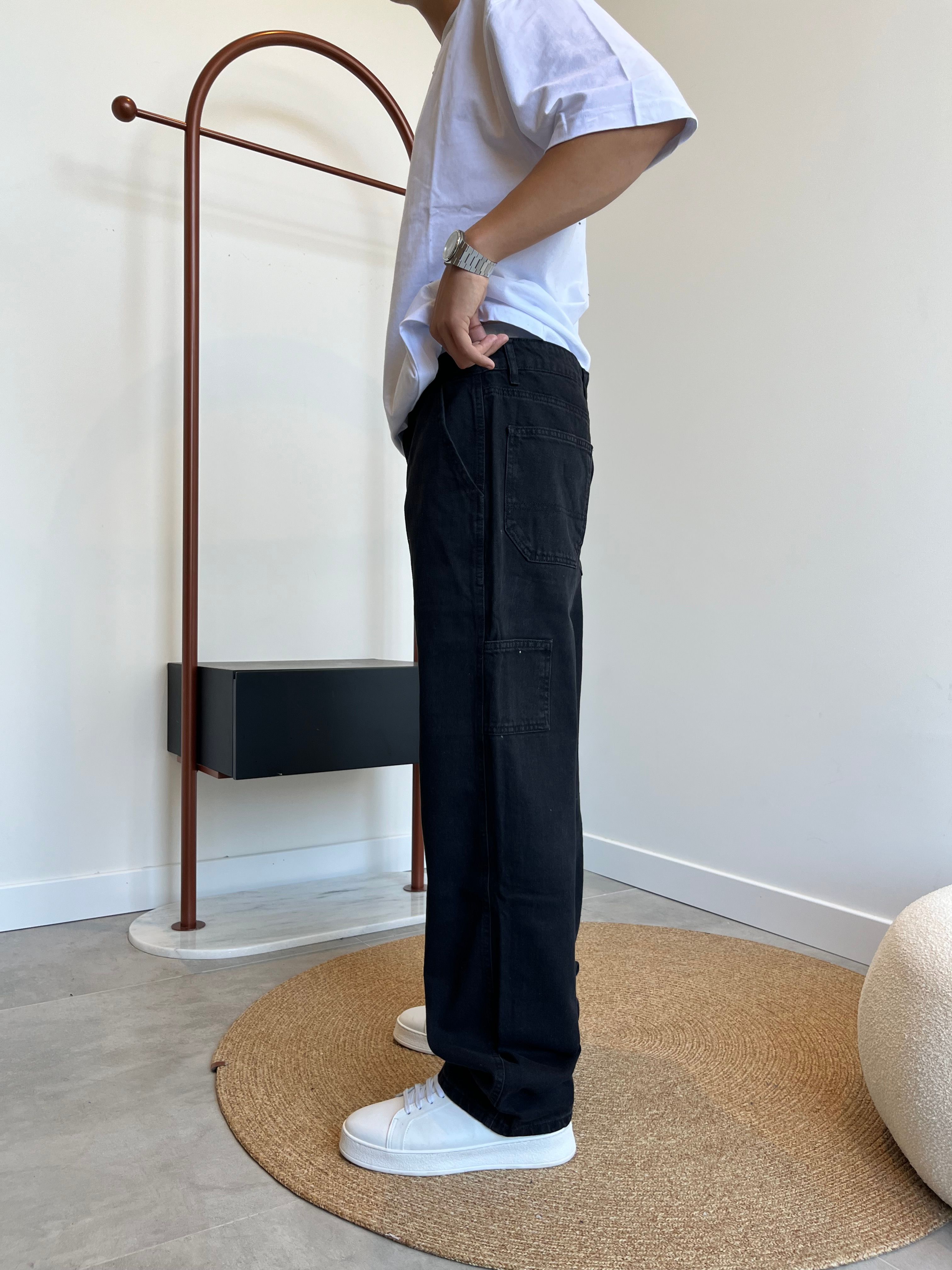 Crdr Style Black Detail Baggy Jean