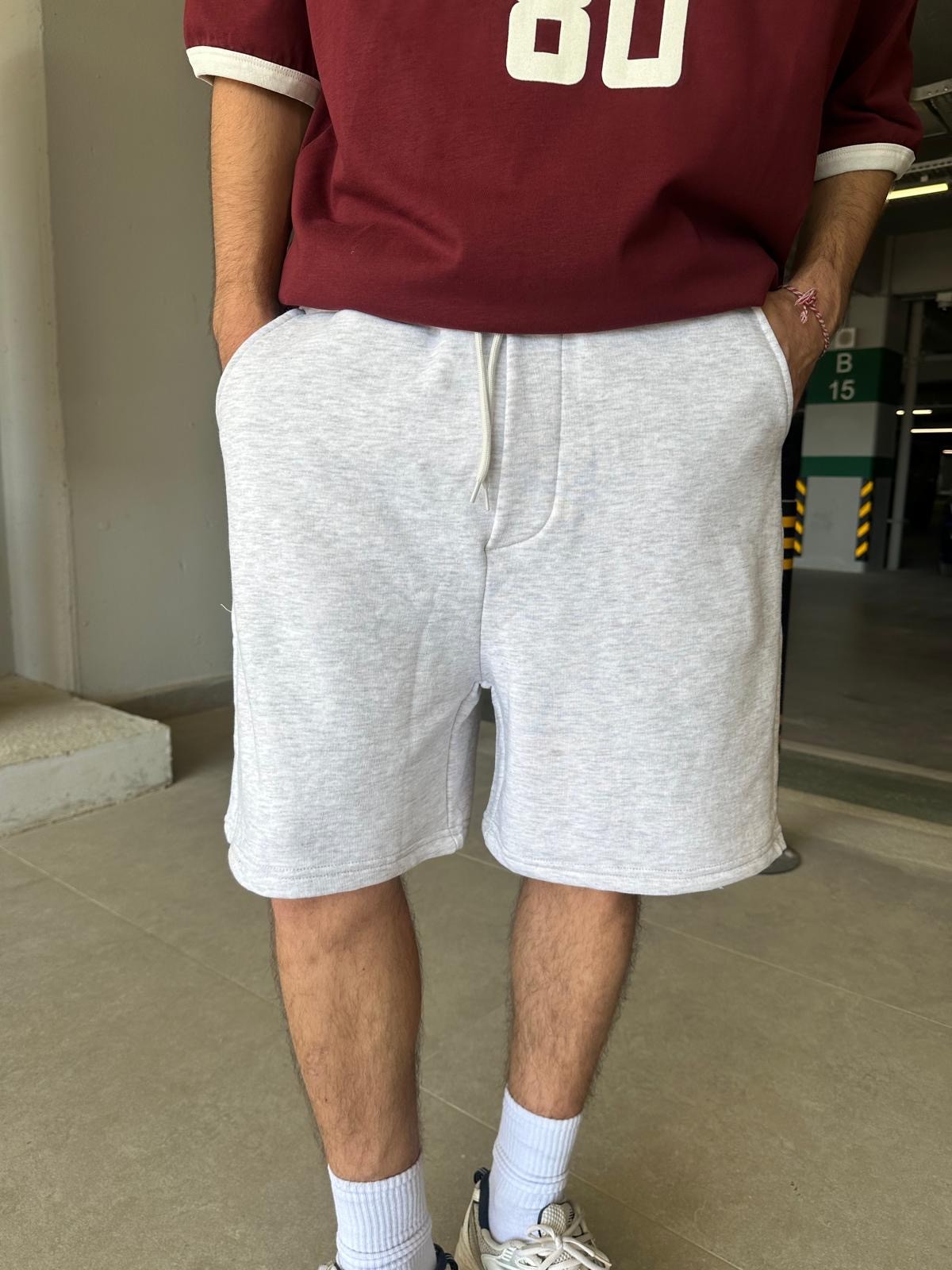 Kar Melanj Basic Penye Şort