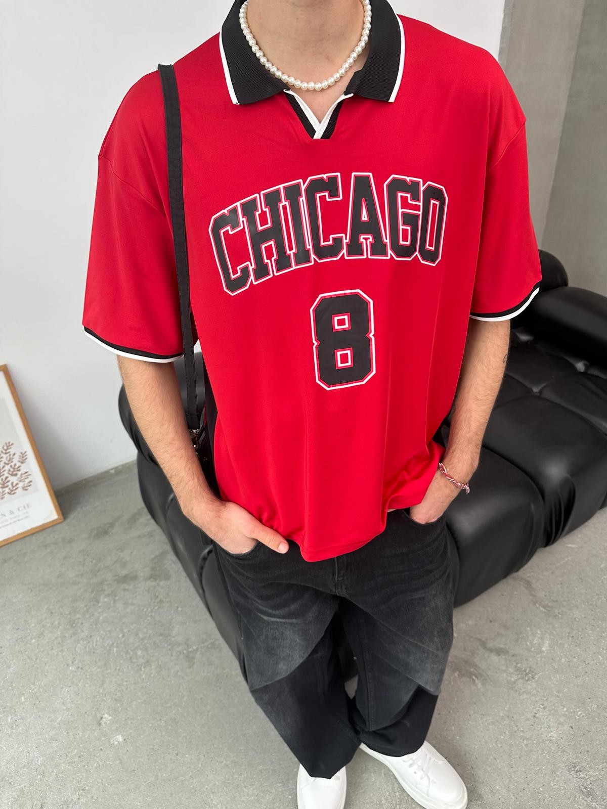 Chicago Baskılı Polo Yaka Forma