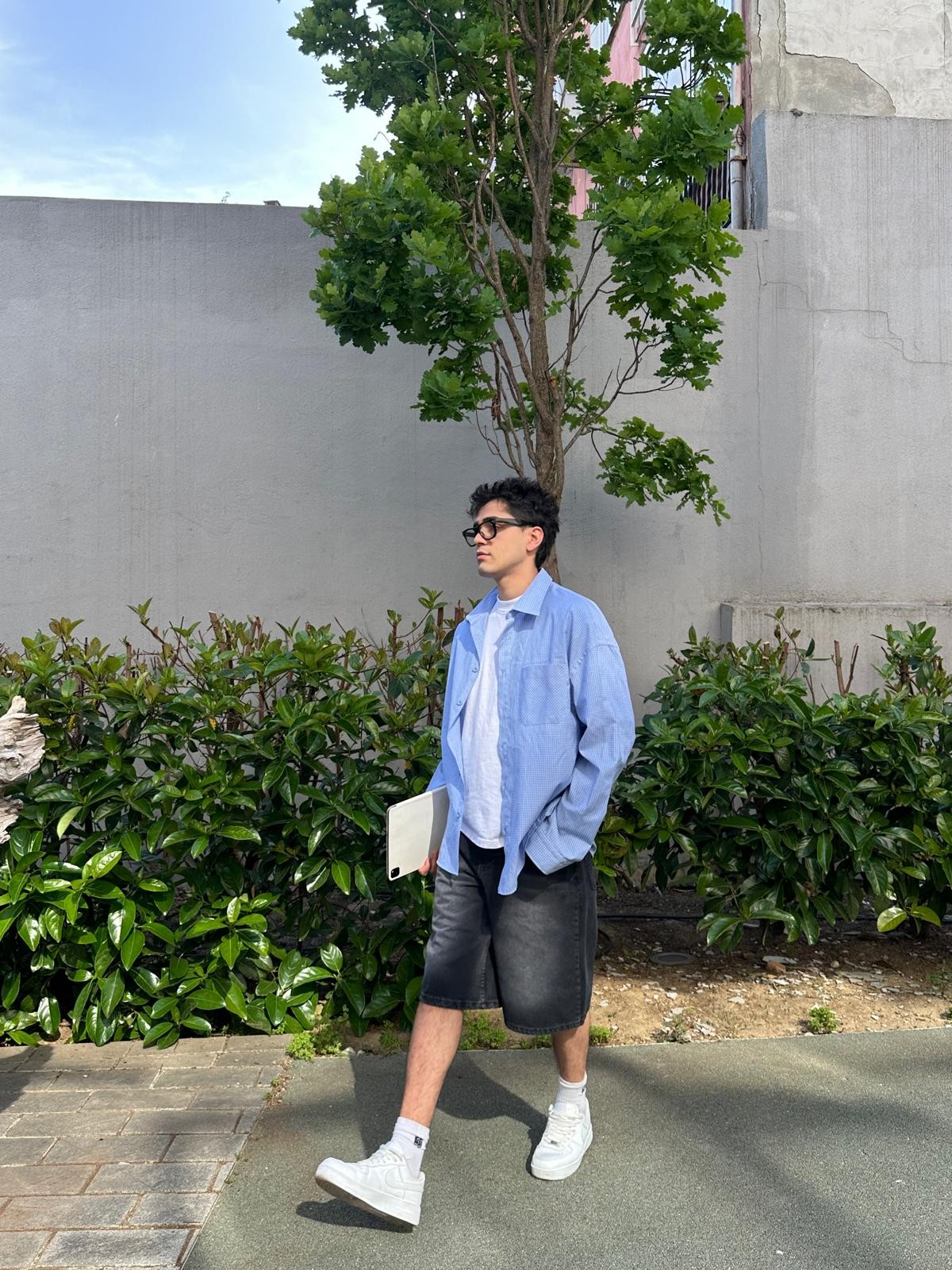 Vintage Bermuda Skate Kot Şort Alx
