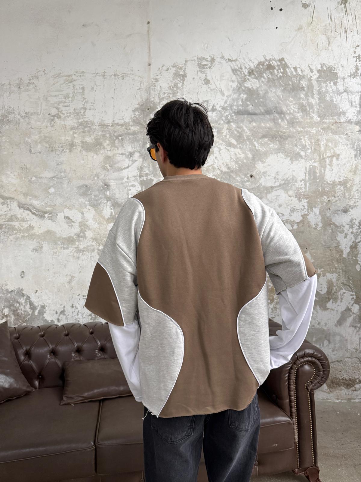 Biye Detay Bej Premium Sweatshirt