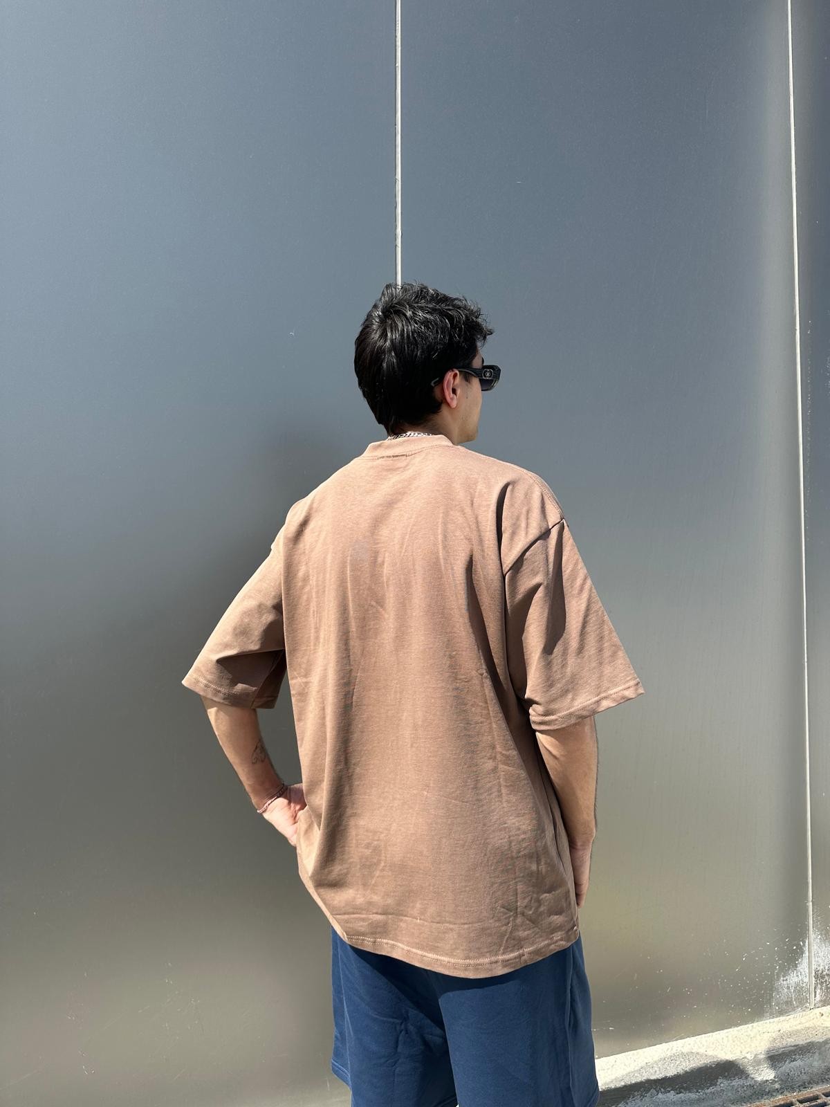 Arabic Font Brown Oversize T-Shirt