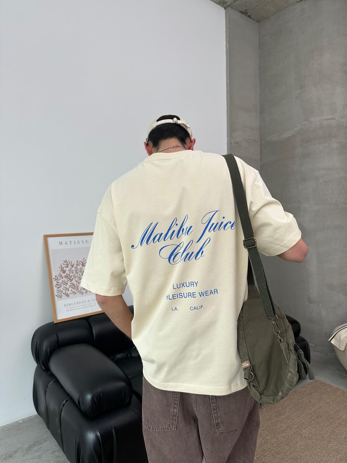 Malibu Juice Club Back Print Beigie T-Shirt