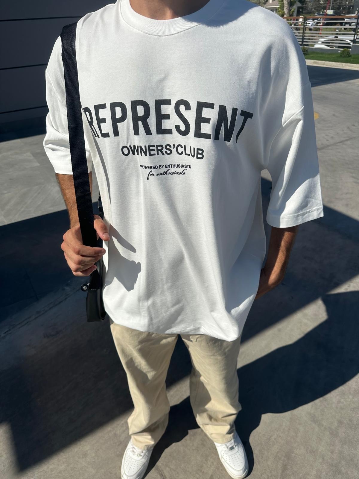 Represnt Baskılı Beyaz T-Shirt