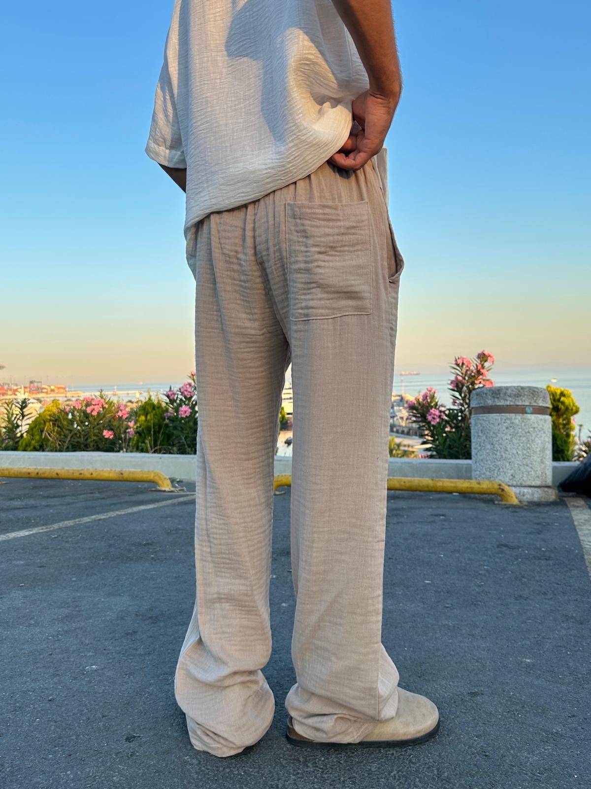 Summer Vibe Çöl Beji Dökümlü Fresh Pantolon