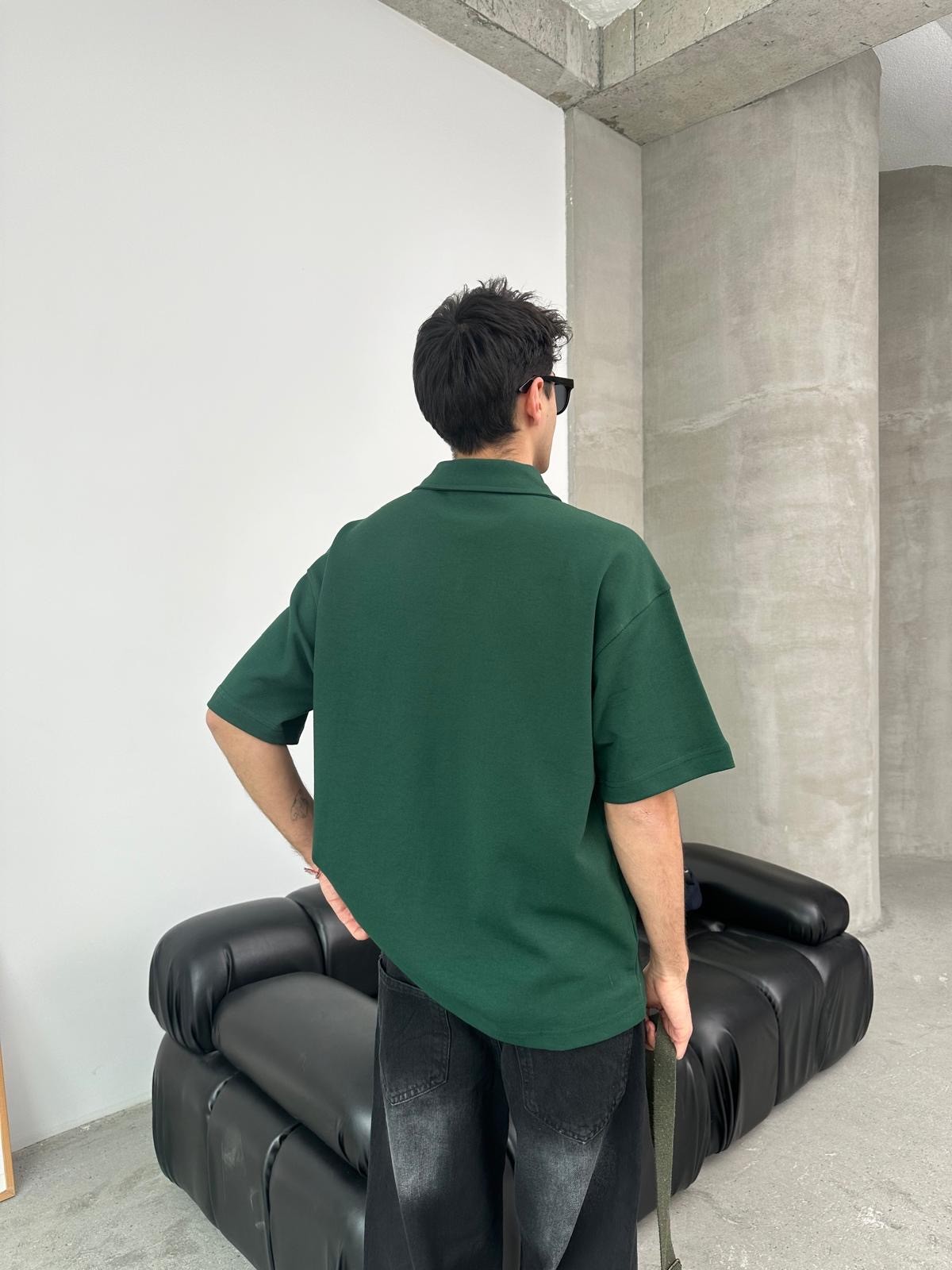 Quiet Place Yeşil Polo Yaka T-Shirt