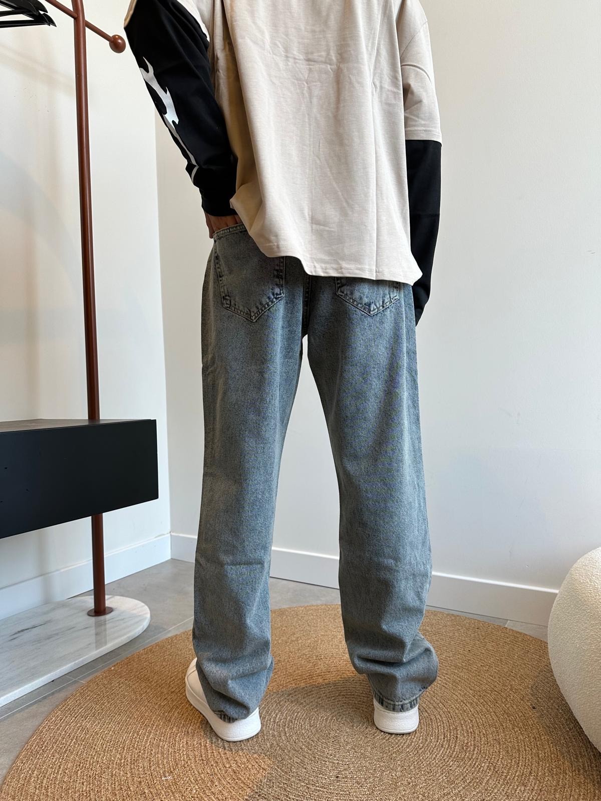 Grj Style Mint Washed Baggy Jean