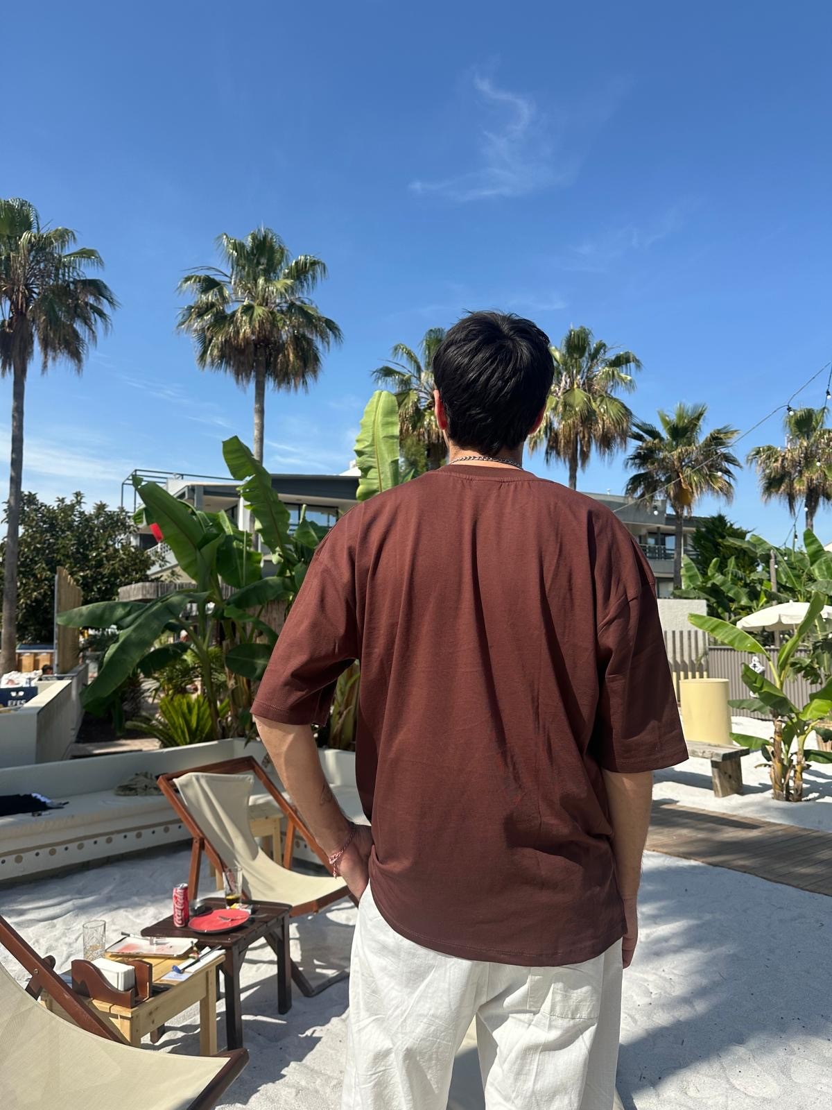 Acı Kahve Sand Vibes Basic T-Shirt