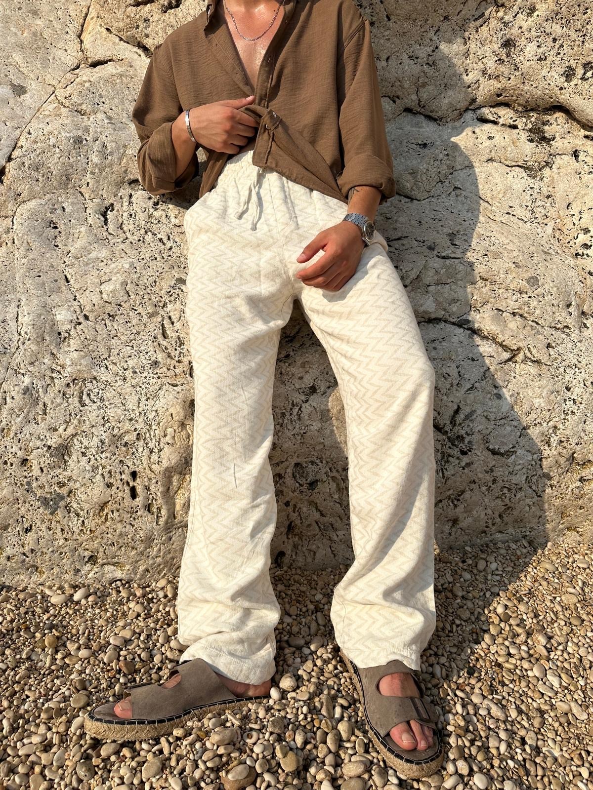 Summer Vibe Bej Pantolon
