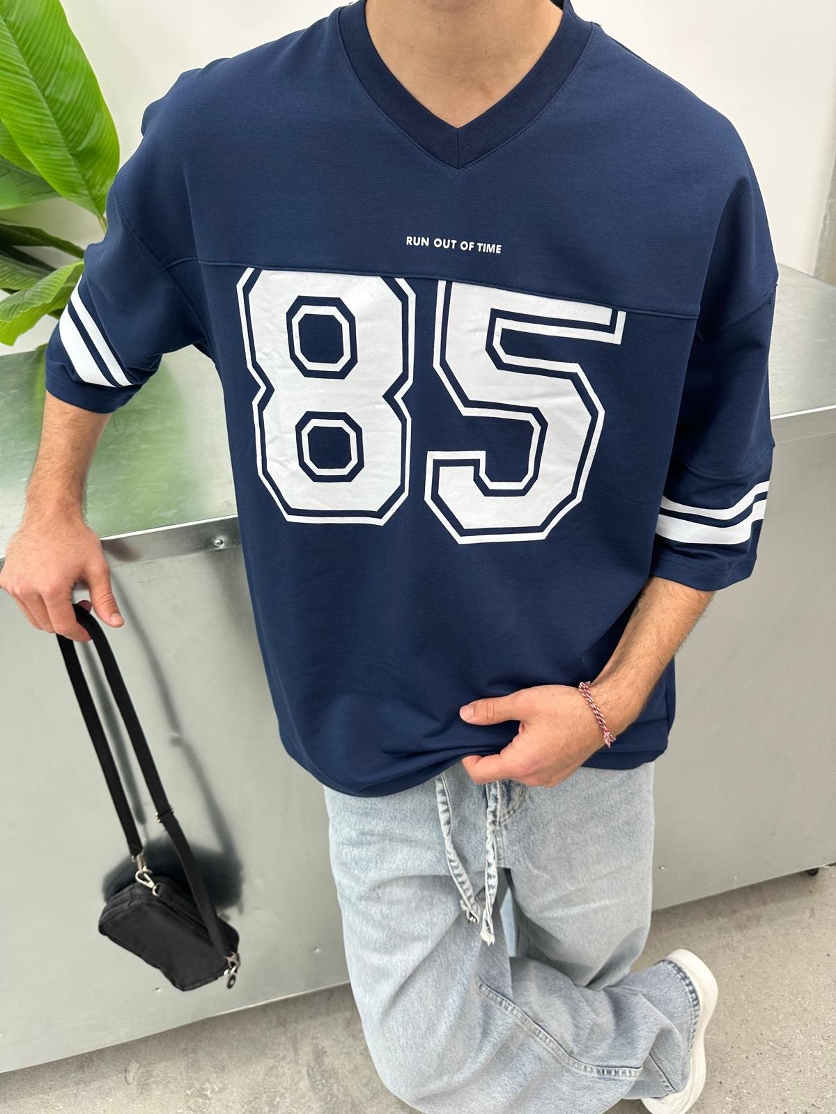 Run Of 85 Baskılı Oversize T-Shirt