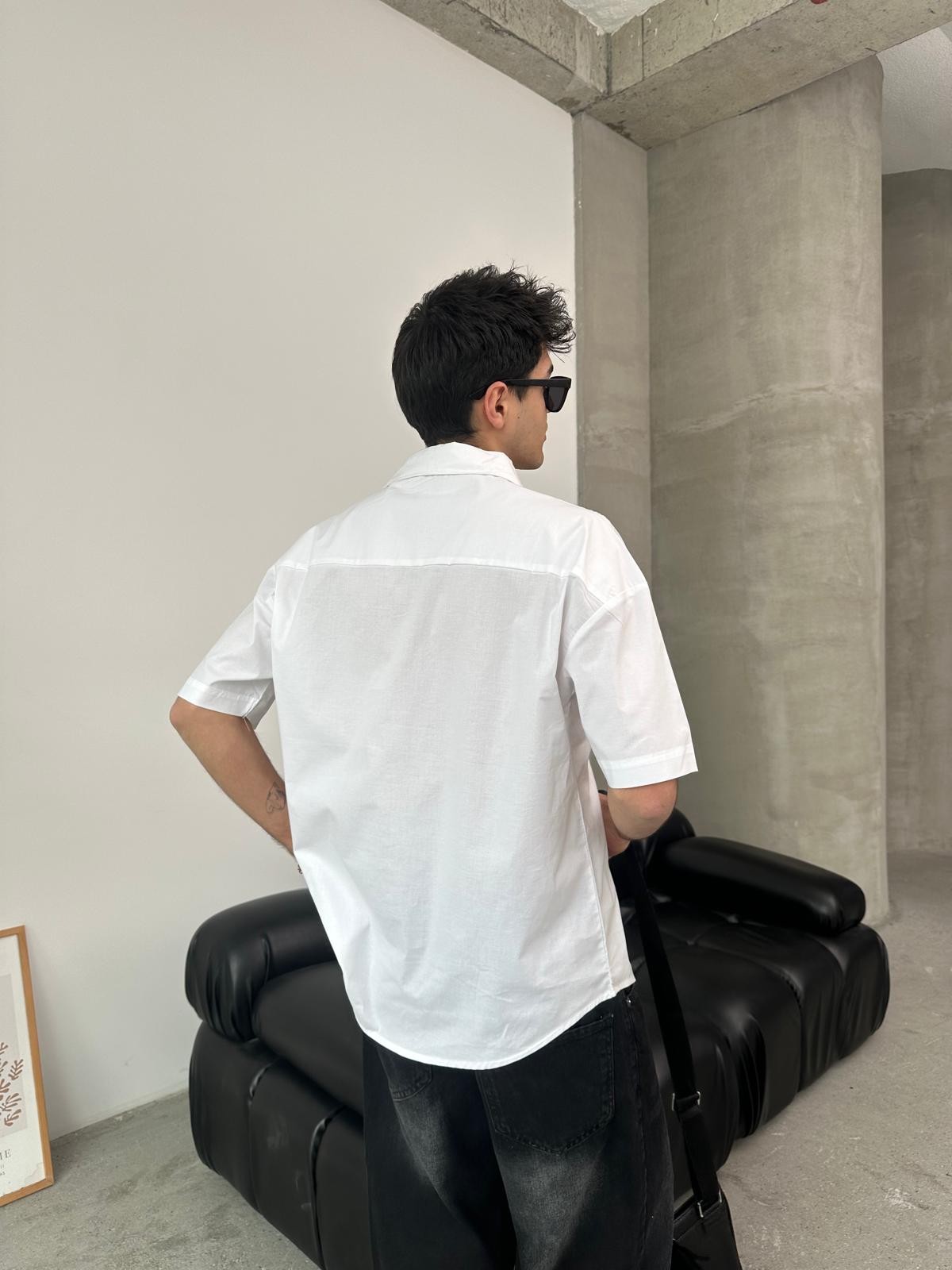 Now Trend Beyaz Oversize Gömlek 