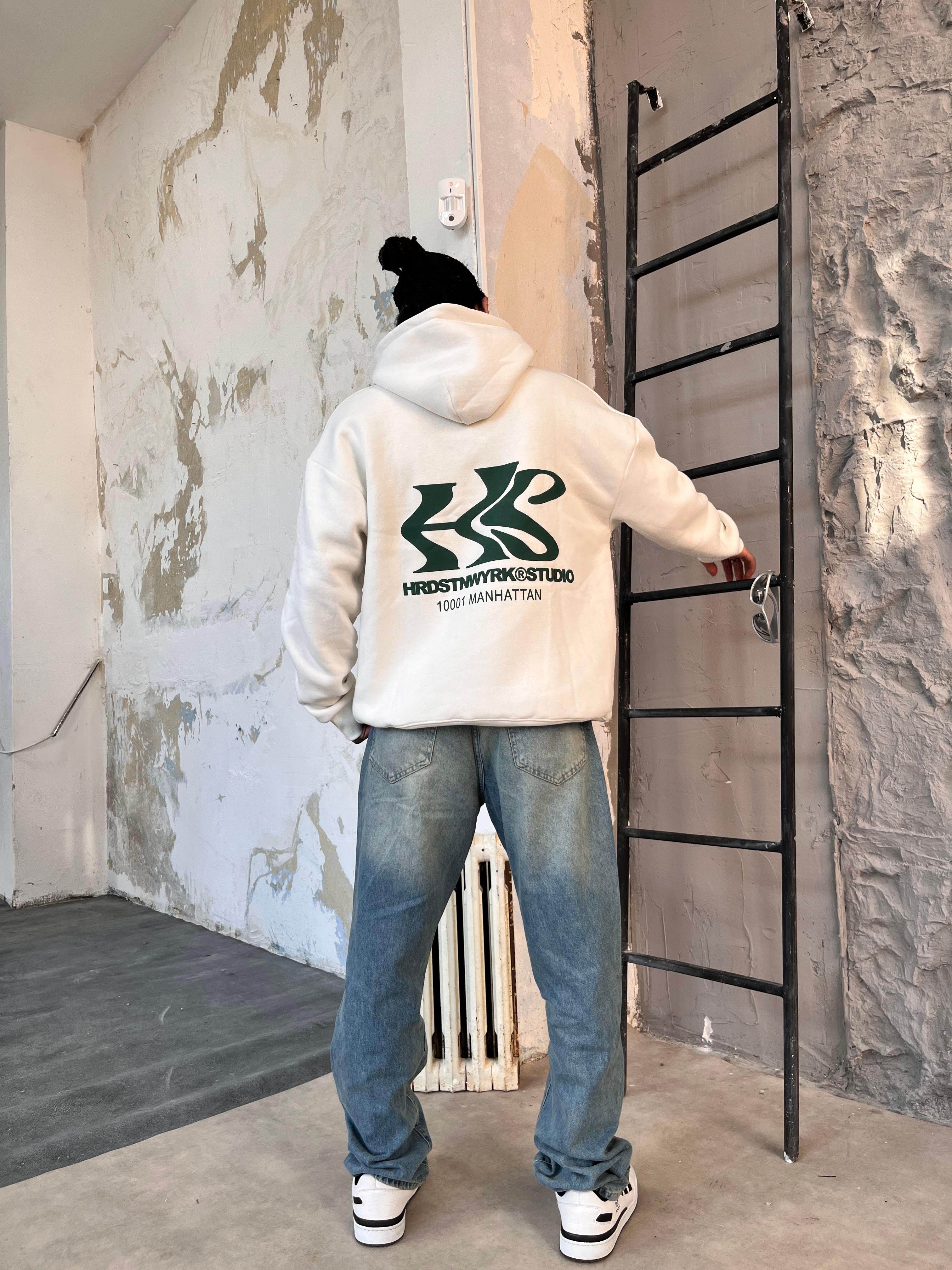 Hardstone Newyork White Hoodie